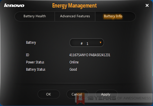   Energy Management  Windows 7 Lenovo -  8