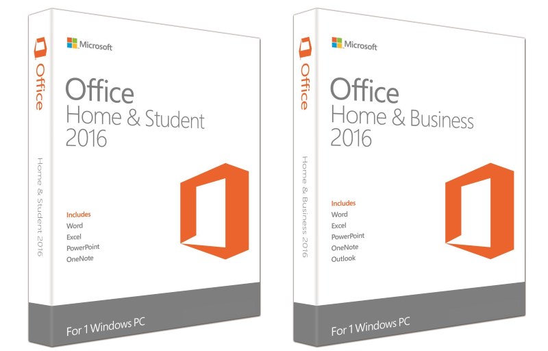 does office home and student 2016 come with outlook
