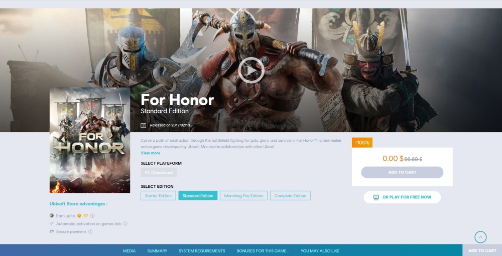 For Honor Free Uplay cropped