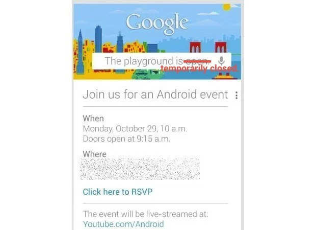 Google Postpones Oct 29 Event