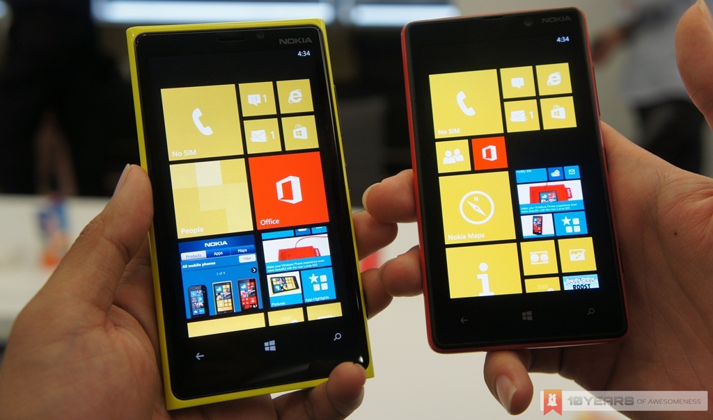 Nokia Lumia 920 and Lumia 820