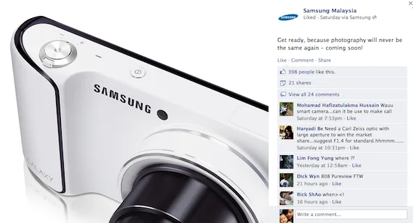 Samsung Malaysia Tease Galaxy Camera