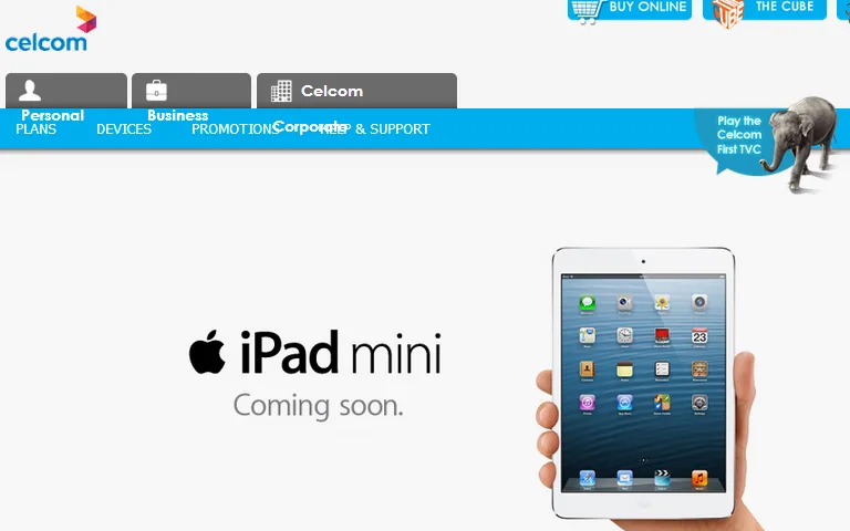 Celcom iPad mini Coming Soon