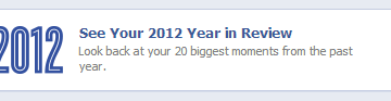 Facebook 2012 year in review