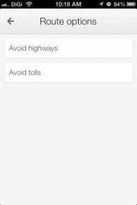 Google Maps 8 More Route Options