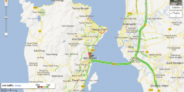 Google Maps Live Traffic Penang