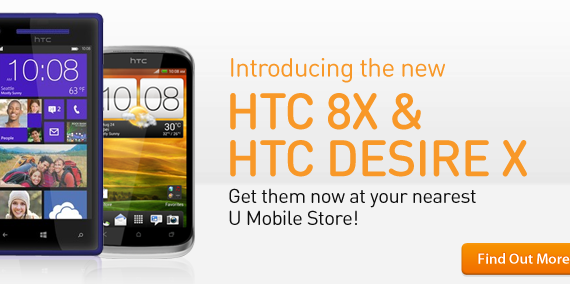 HTC Desire X and 8X Now Available on U Mobile
