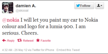 Lumia Tweet