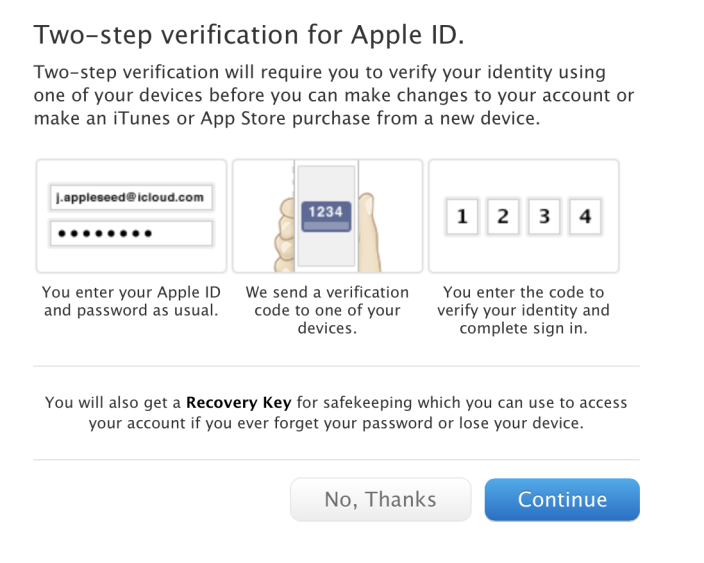Apple ID 2 Step Verification