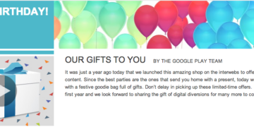 Happy 1st Birthday Google Play