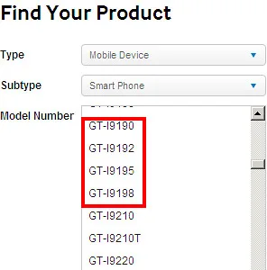 SGS4 mini Support Page