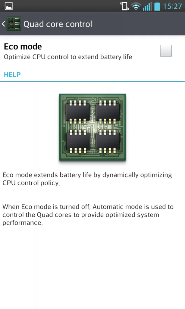 Eco Mode Quad Core Control