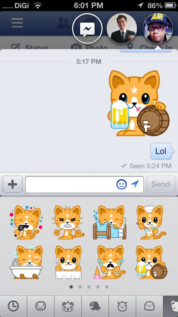New FB App Stickers