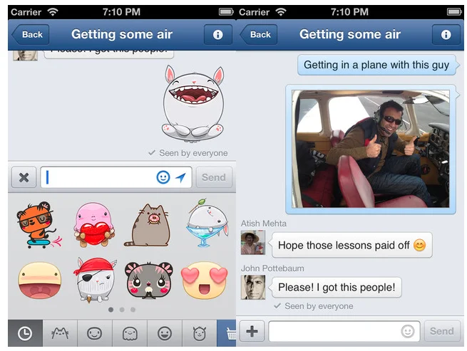 FB Messenger iOS Sticker