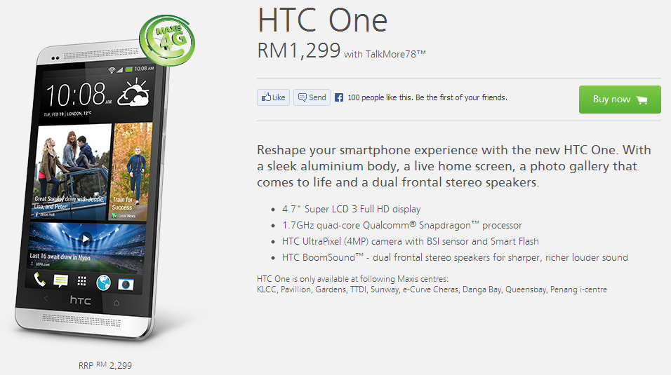 Maxis HTC One