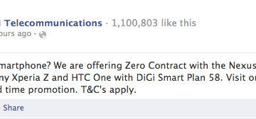 DiGi Zero Contract FB Announcement