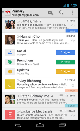 New Gmail for Android