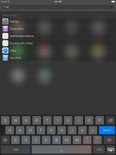 iOS 7 iPad Spotlight Search