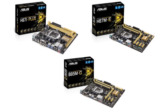 ASUS H87I-Plus, H87M-E and B85M-G Motherboards