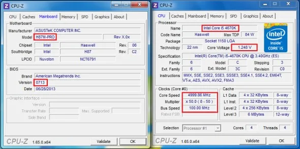 Intel 4th Gen Core processor overclocking on ASUS H87M-Pro