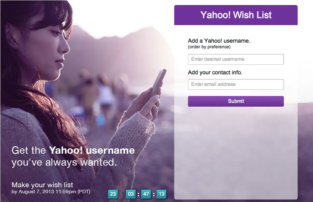 Yahoo Wish List