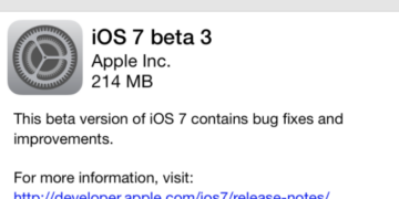 iOS 7 beta 3