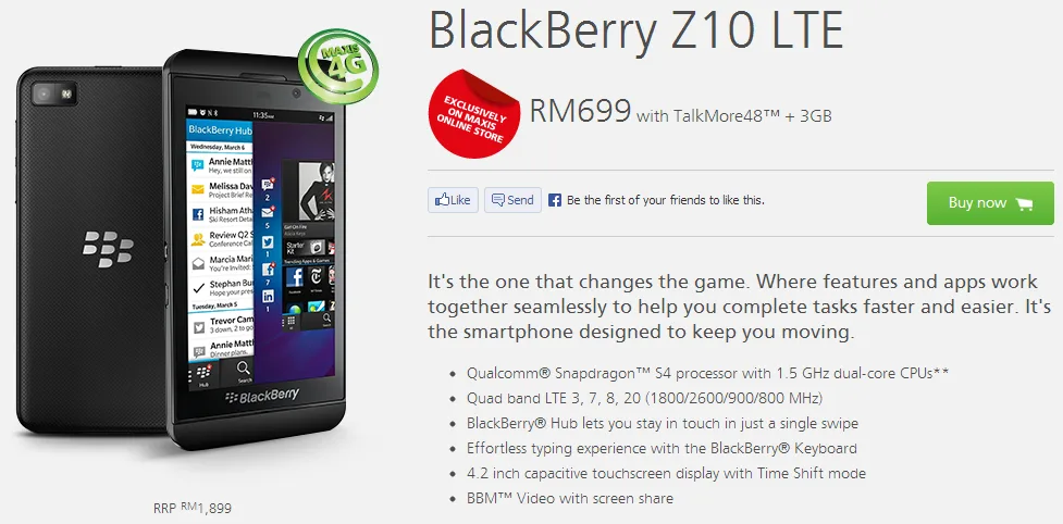 Maxis BB Z10 LTE