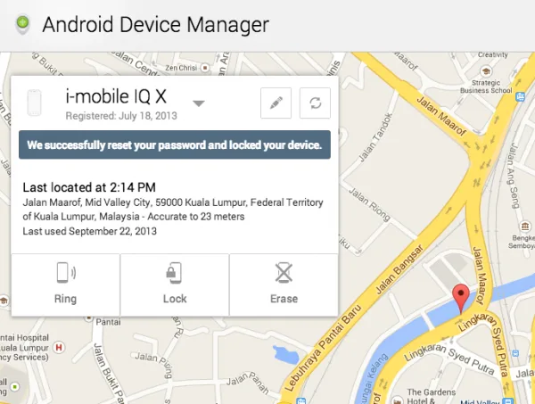Android Device Manager Remote Lock