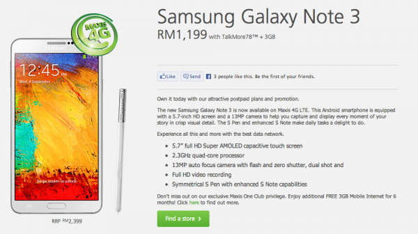 Maxis Note 3
