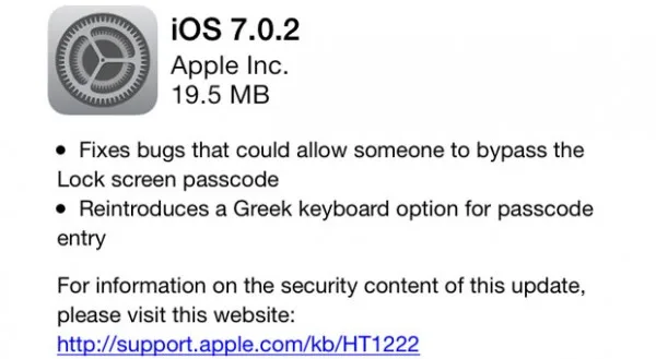 iOS 7.0.2
