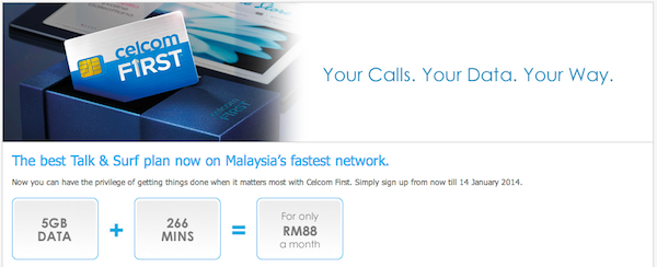 Celcom Talk and Surf Promotion