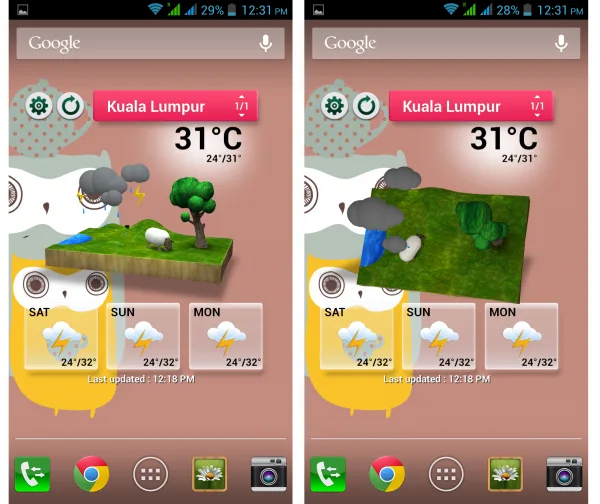 Sheep weather widget