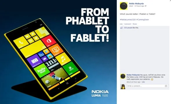 Nokia Malaysia Lumia 1520 Teaser