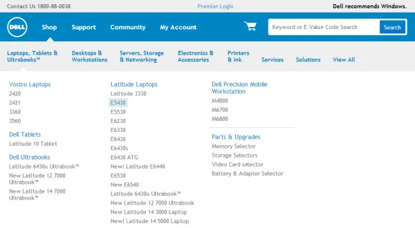 Dell online store