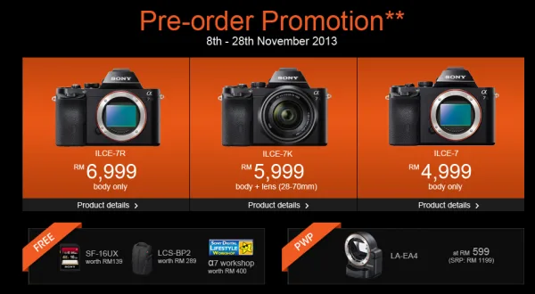 Sony A7 Preorder Promotion