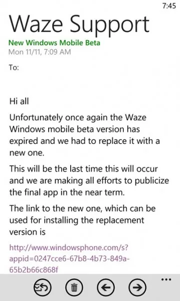 Waze for WP in Near Term