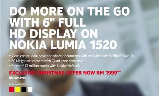 Nokia Malaysia's Lumia 1520 Xmas Promo