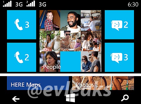Dual-SIM Windows Phone Blue - Nokia Moneypenny