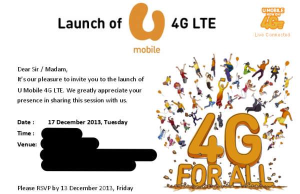 U Mobile 4G LTE Invite