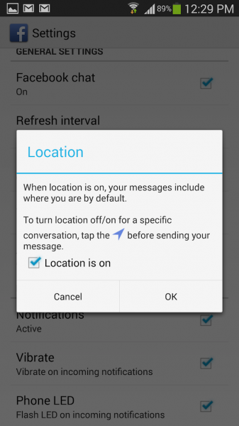 3 Android FB Message Location