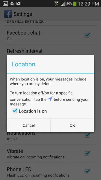3 Android FB Message Location