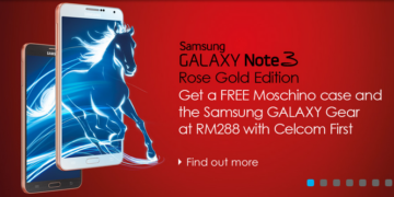 Celcom Samsung Galaxy Note 3 Promotion Rose Gold