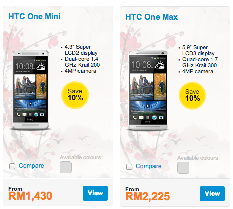 DiGi HTC One Mini and HTC One Max