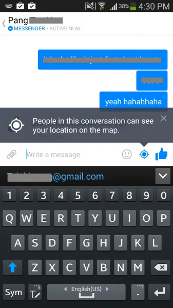 Location Turned on by default in chat