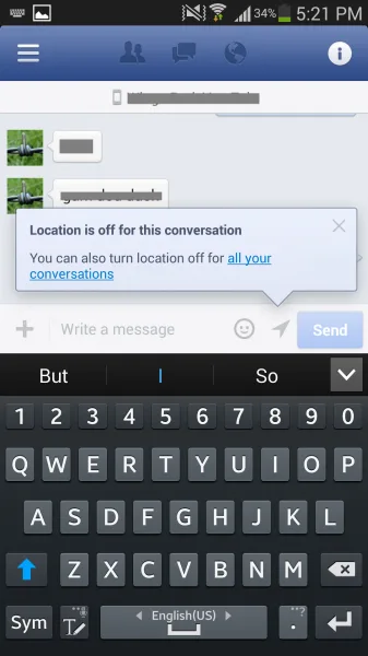 Location for THIS conversation is off