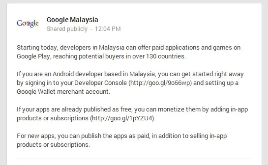 Google Malaysian Dev On Google Play