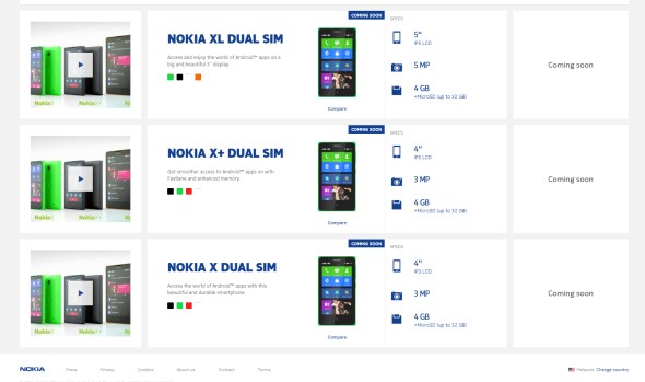 Nokia X On Nokia Malaysia's Official Website