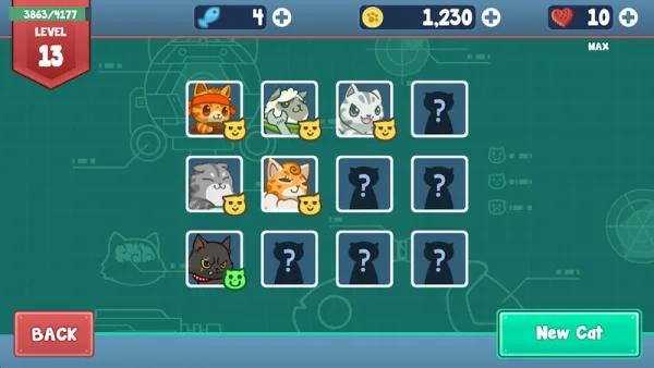 Cats menu