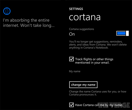 Cortana, Windows Phone 8.1