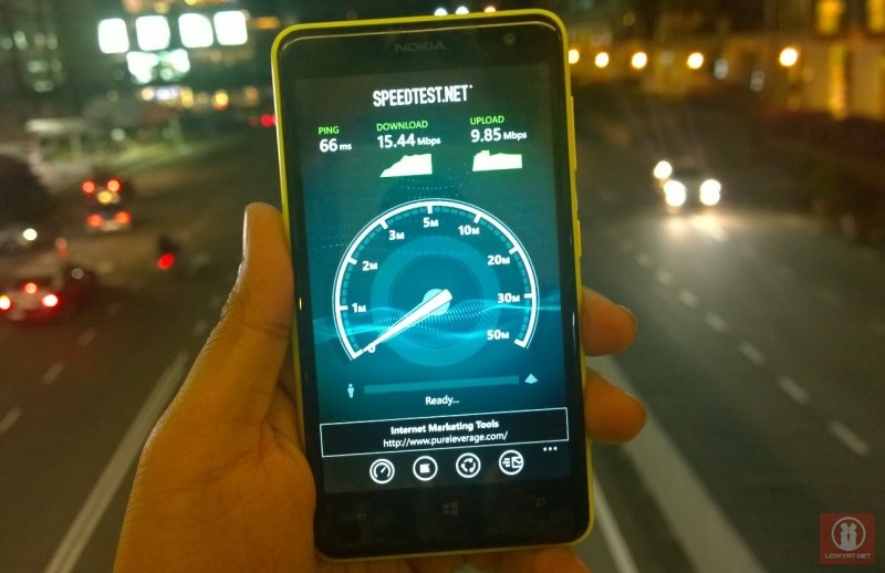 DiGi 4G LTE Speed Test - Mid Valley Megamall - Nokia Lumia 625